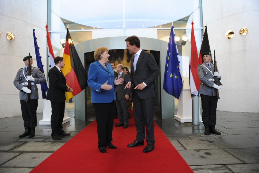 Mark Rutte and Angela Merkel 2012