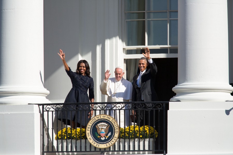 Pope Francis and the Obamas at the White House