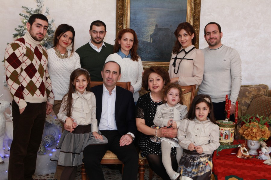 Robert Kocharyan and his family, 2013