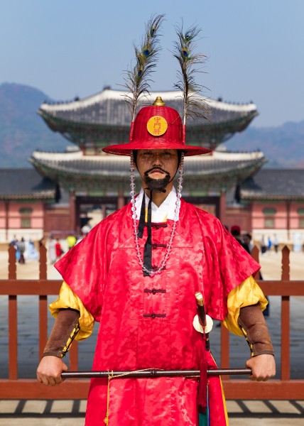 Royal Guard at Gwanghwamun Gate, Gyeongbokgung, Seoul