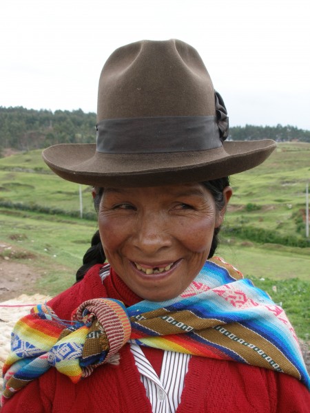 Sacsayhuaman Peru woman