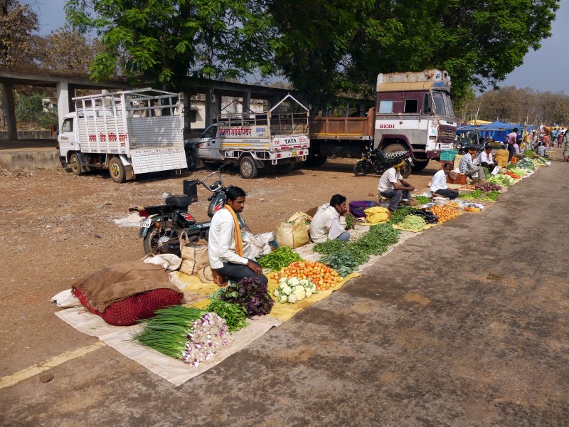 Weekly market at the junction of Chattisgarh and Madhya Pradesh AJTJ P1090664