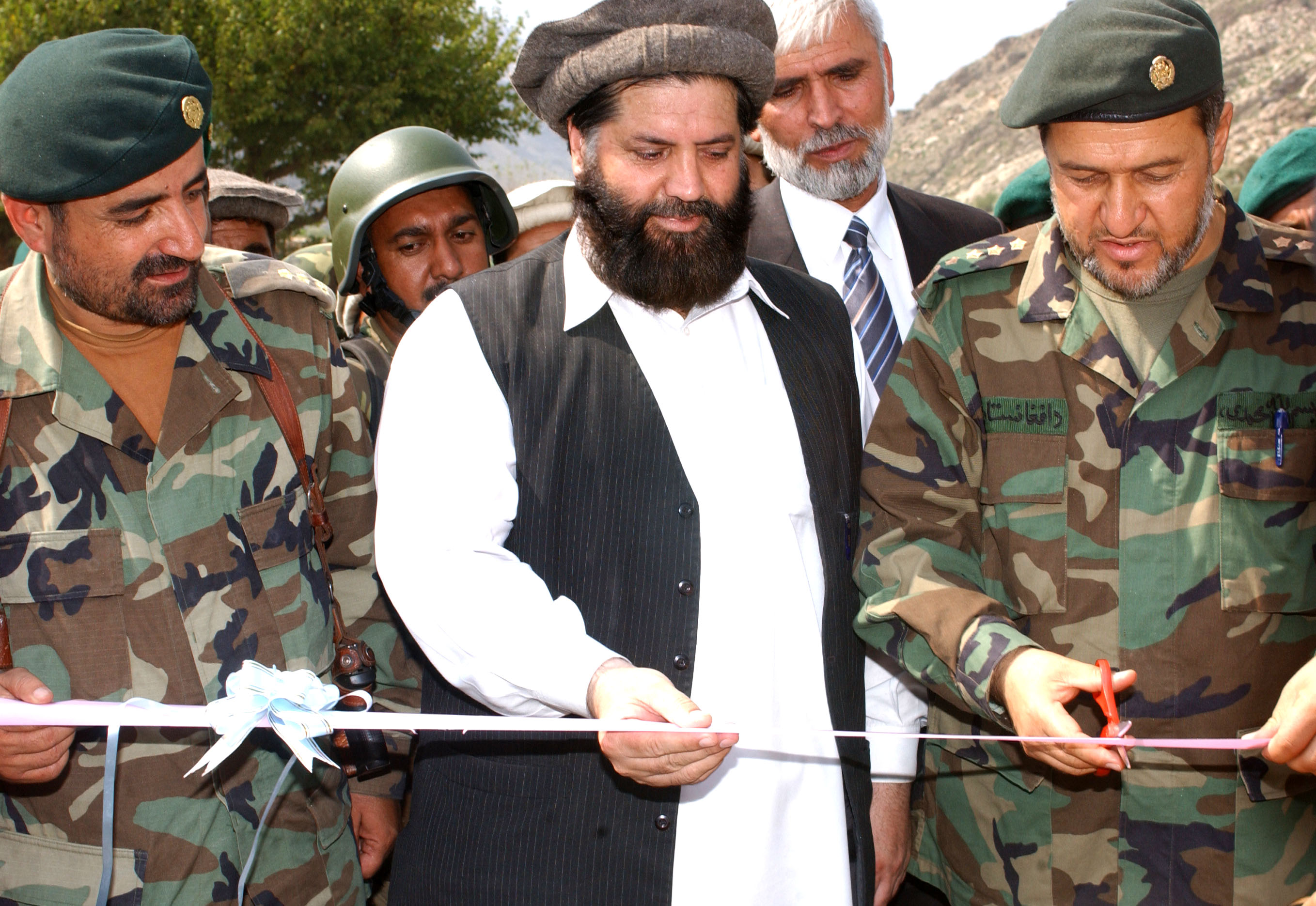 Ribbon cutting Pesh bridge, Kunar