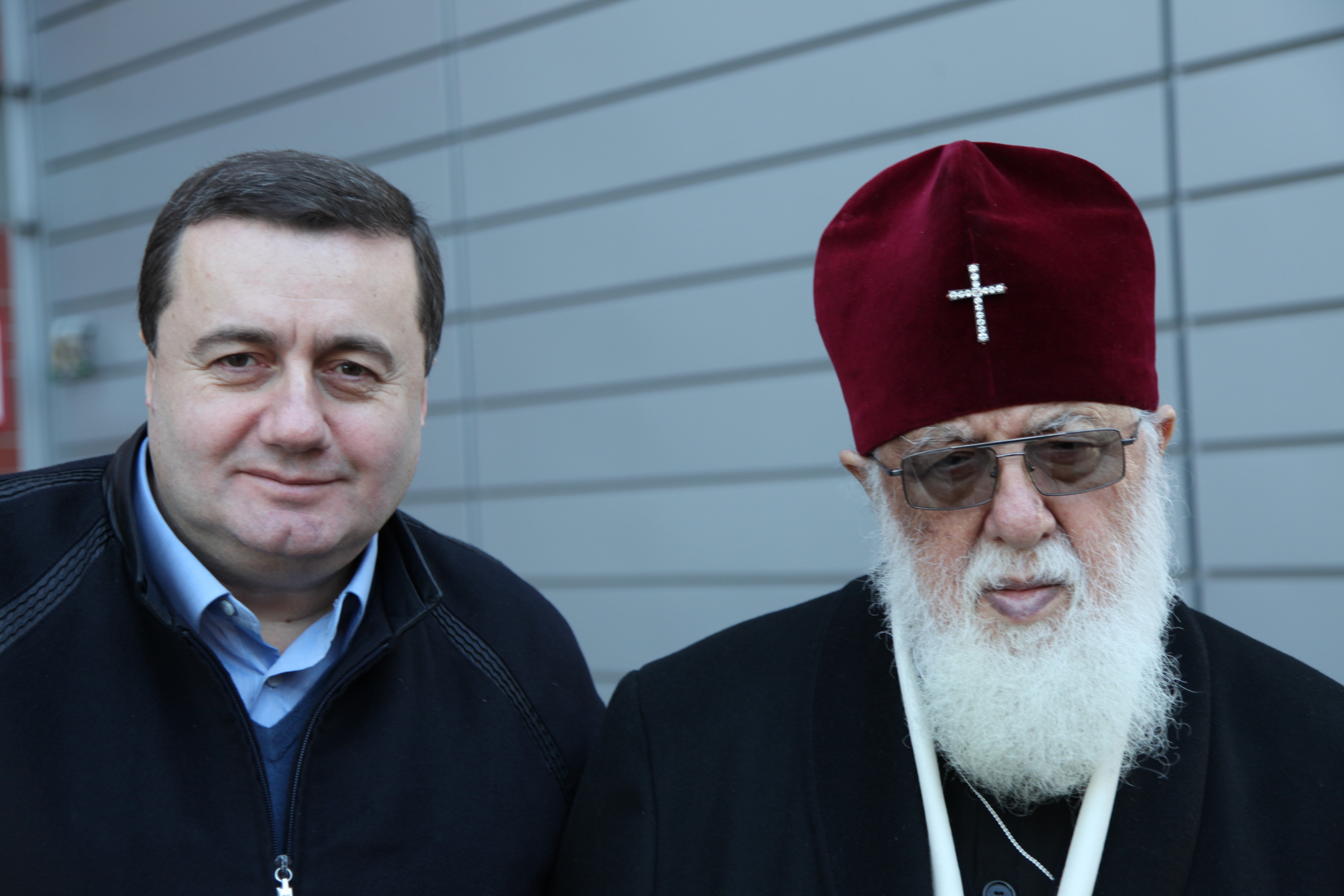 Ivane Chkhartishvili and Patriarch Ilia II 2012