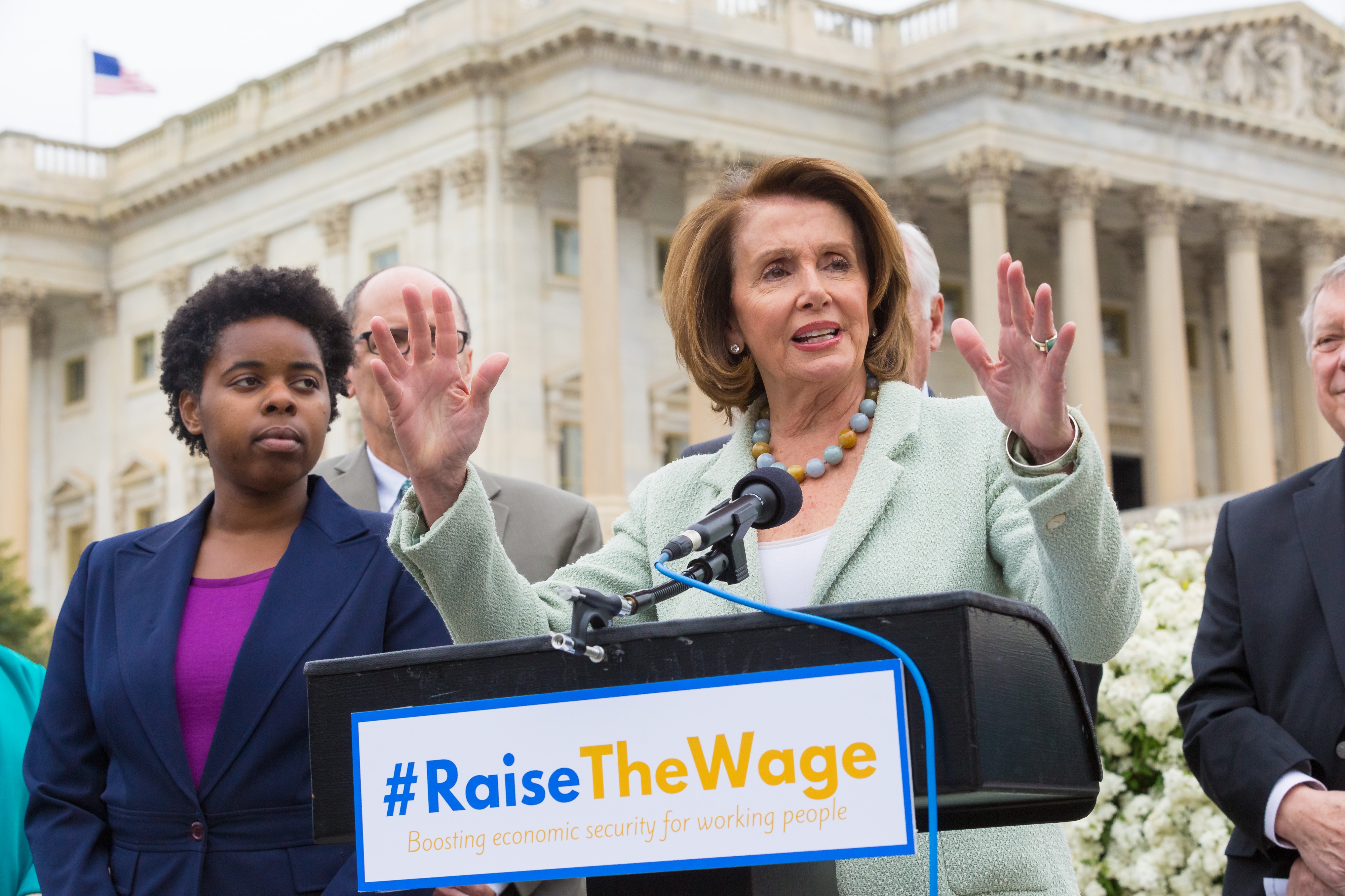 Jessica Wynter Martin and Nancy Pelosi, April 2016