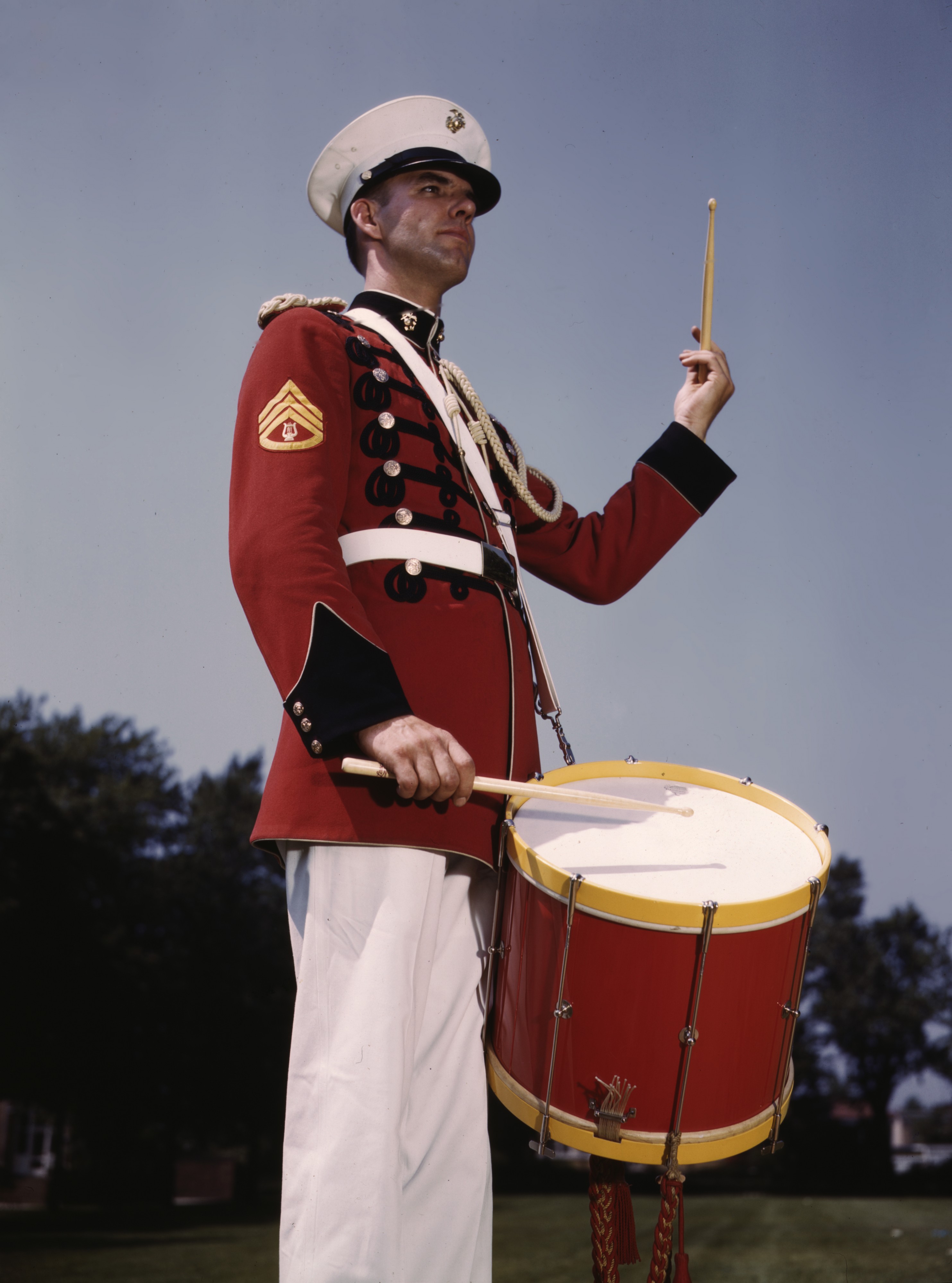 Marine drummer at Parris Island