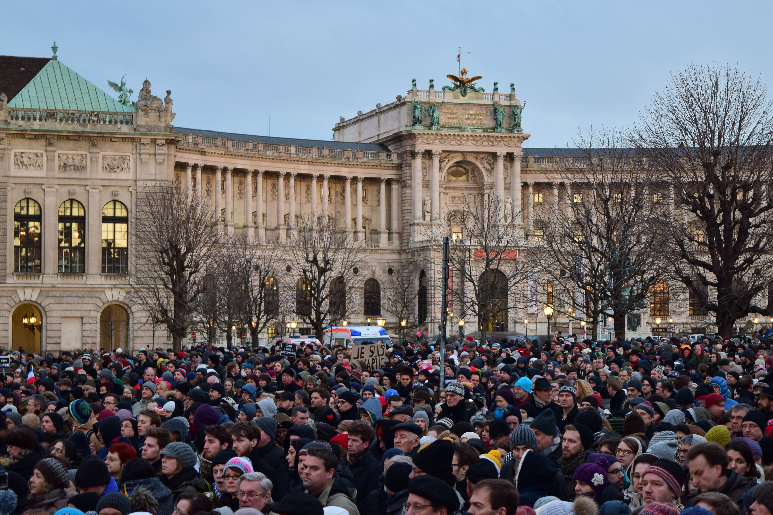 Wien - Gedenkkundgebung Gemeinsam gegen den Terror - Je Suis Charlie - I