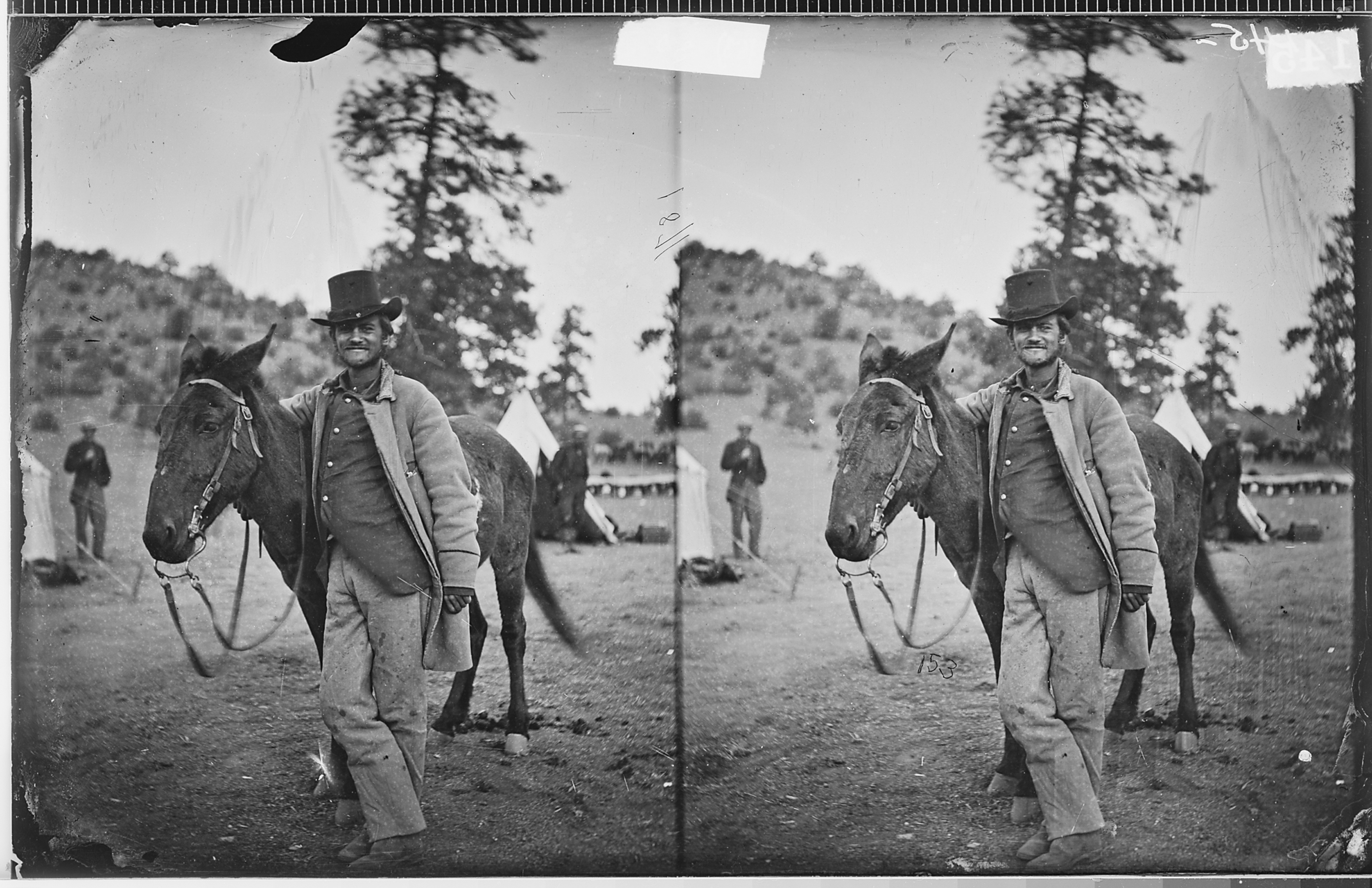 FRED W. LORING AND HIS MULE 