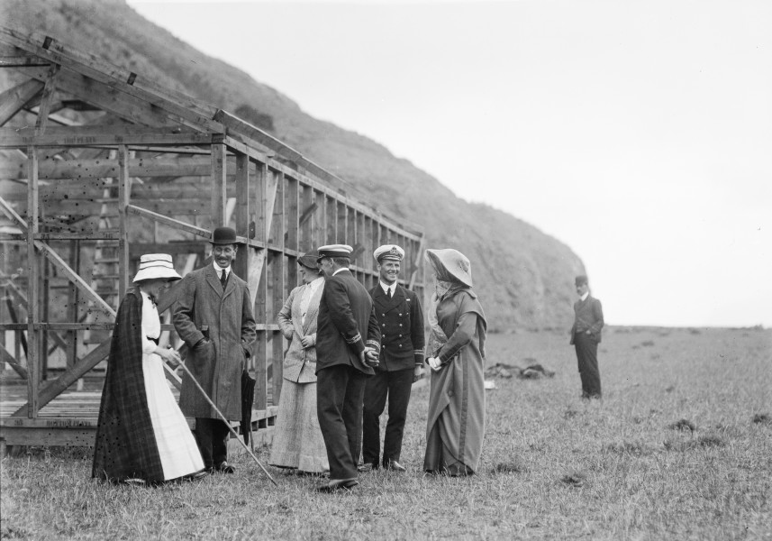 Group including Robert Falcon Scott, on Quail Island