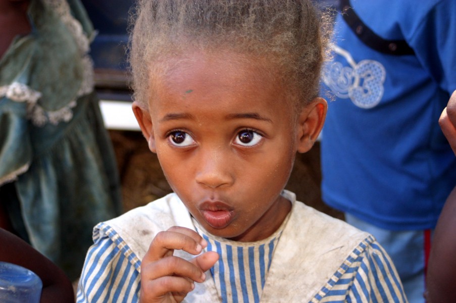 a kid in Madagascar