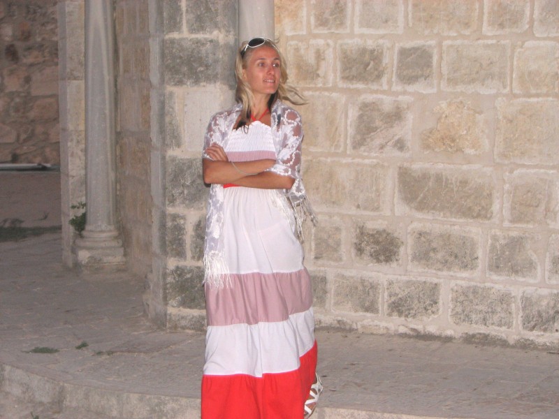 A Catholic pilgrim girl in Jerusalem, Israel, 2011