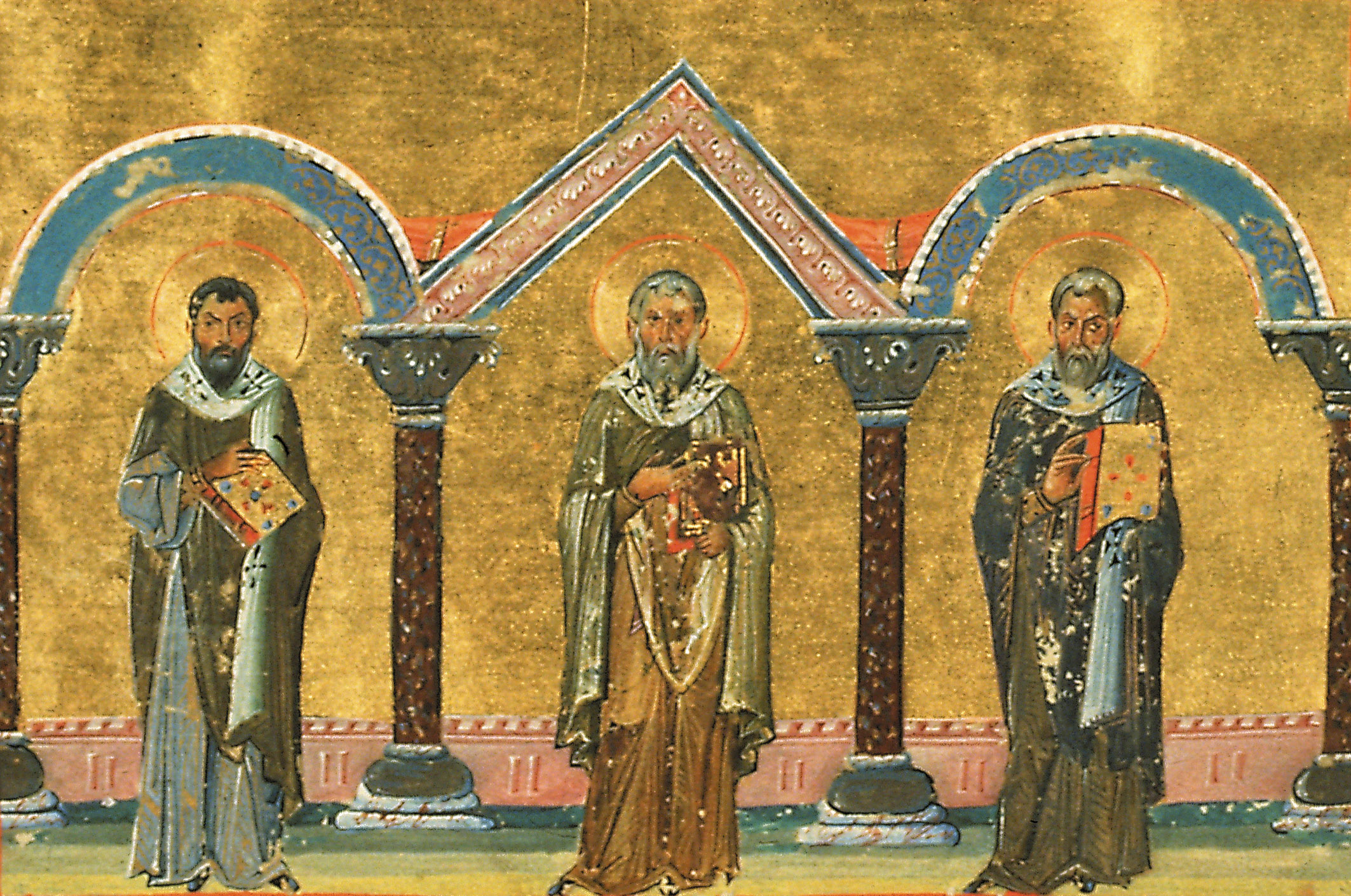 Marcellus, Bishop of Sicily, Pancratius, Bishop of Taormina, and Philagrius, Bishop of Cyprus (Menologion of Basil II)