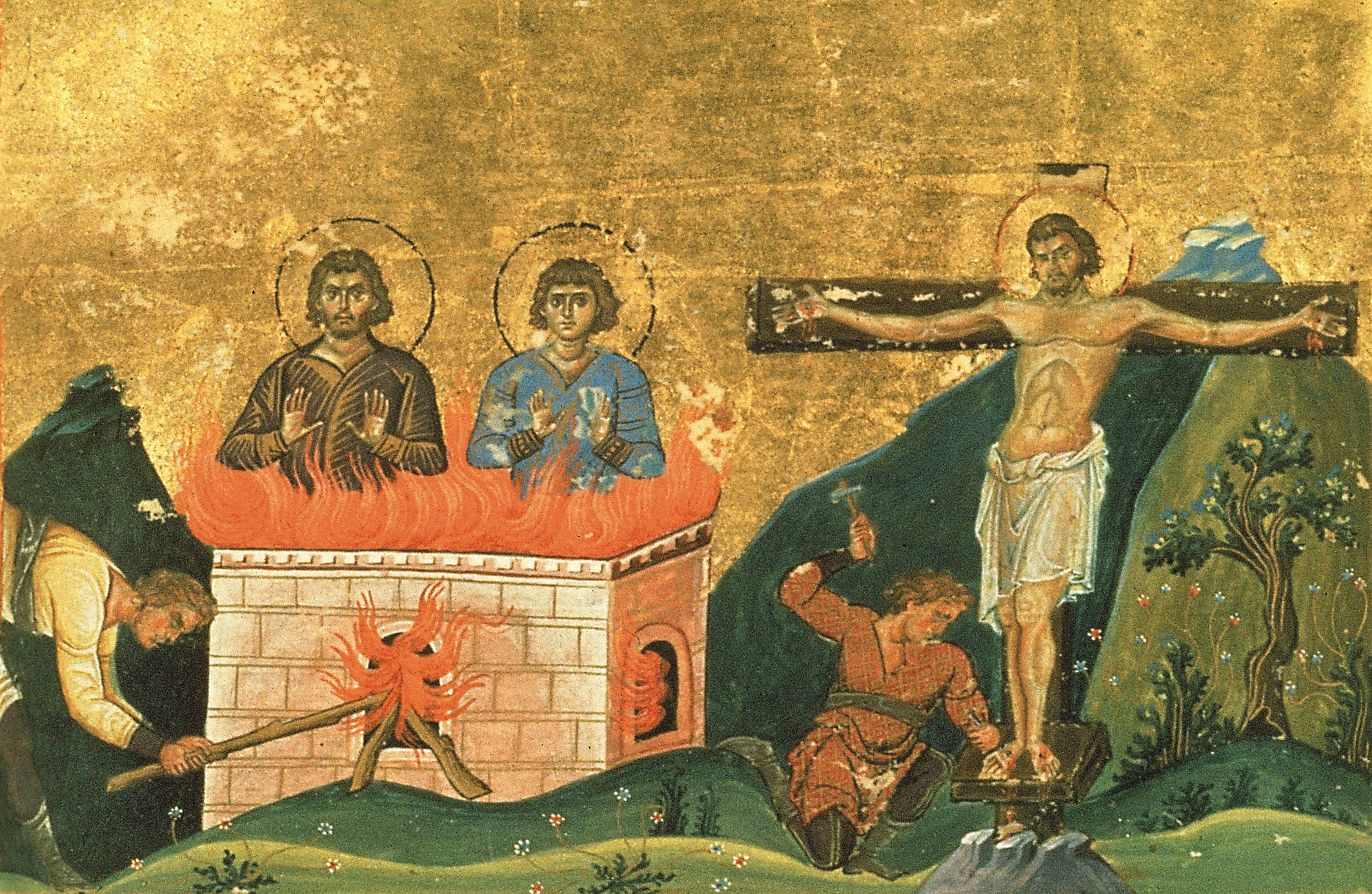Porphyrius, Julian, Theodulus at Caesaria (Menologion of Basil II)