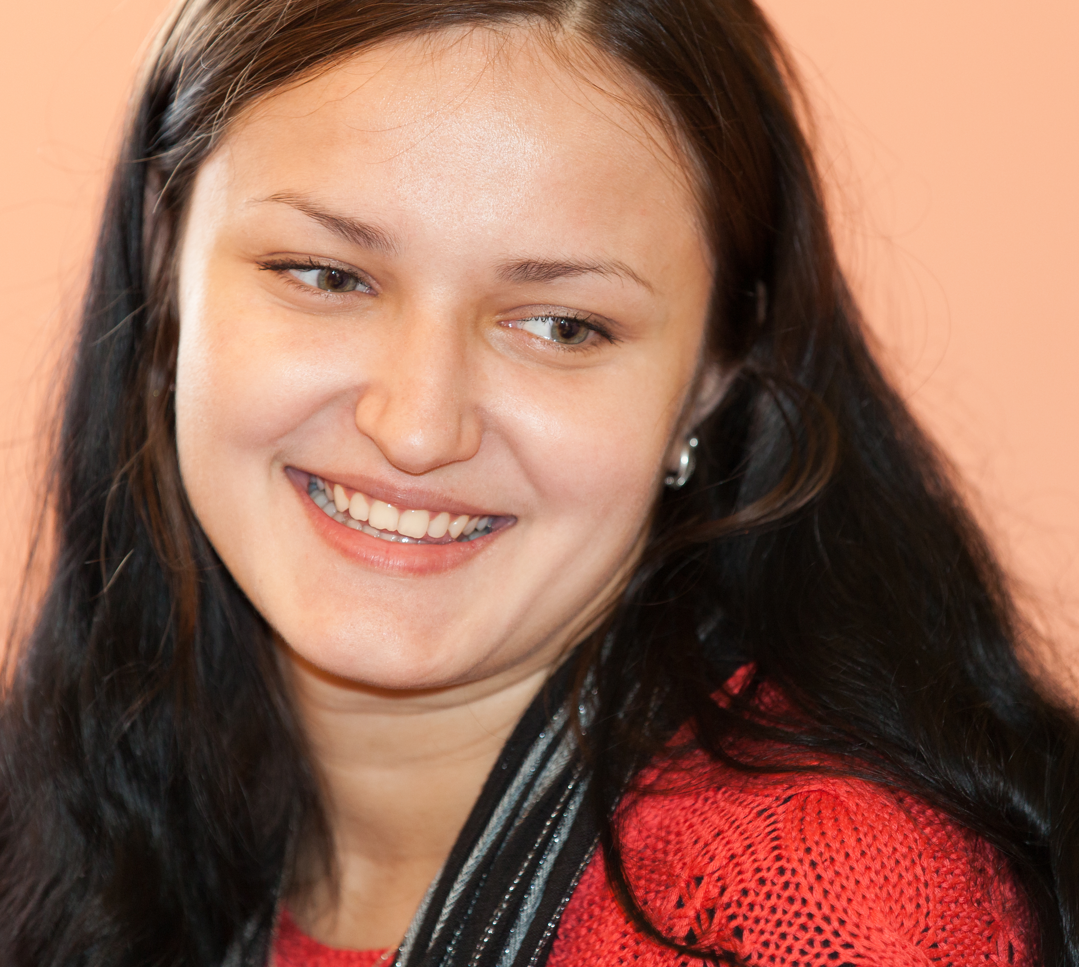 an amazingly beautiful young smiling Catholic woman photographed in November 2014, picture 15