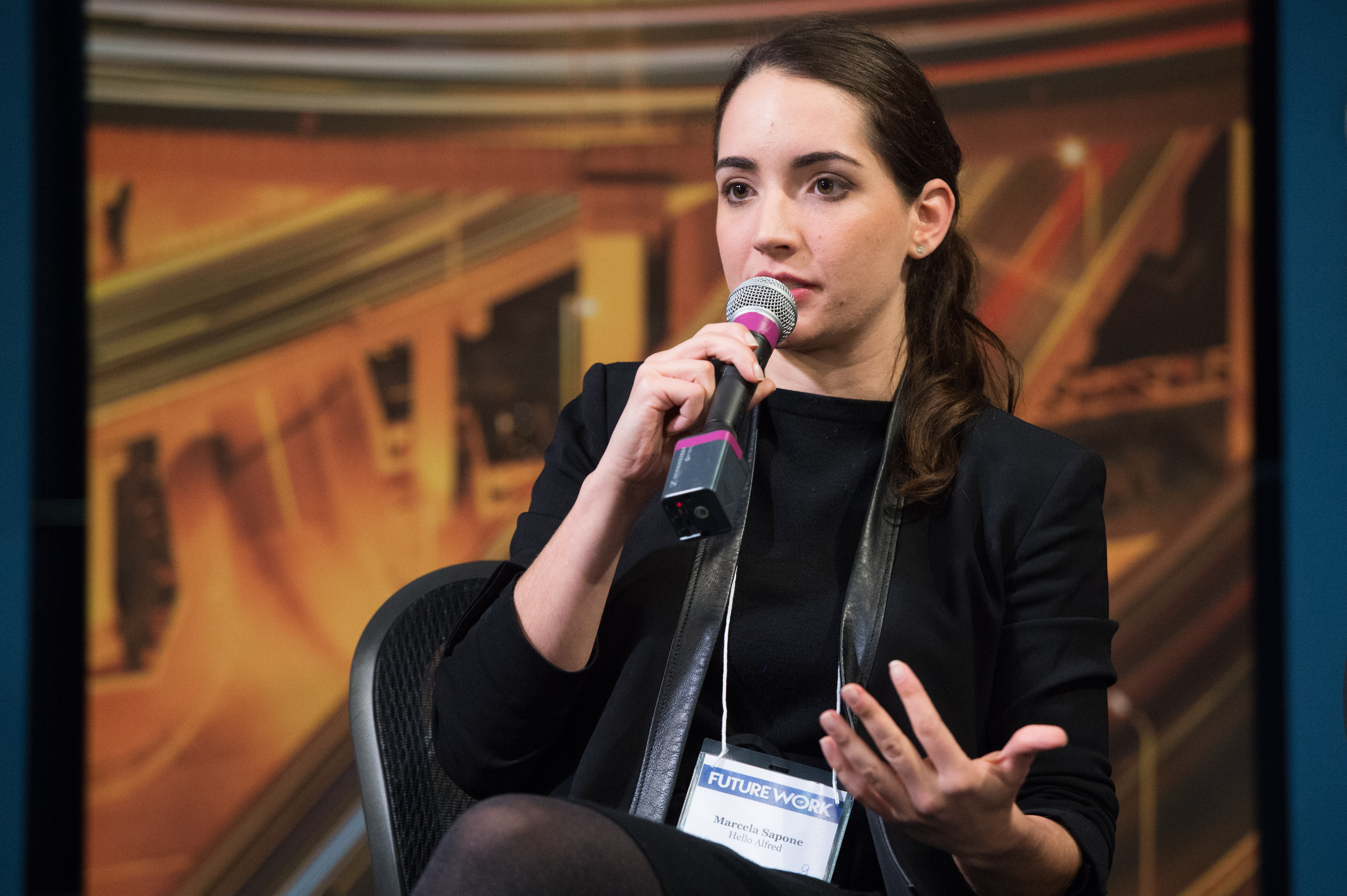 Marcela Sapone, CEO & Co-Founder at Hello Alfred talks to DOL employees, 2015