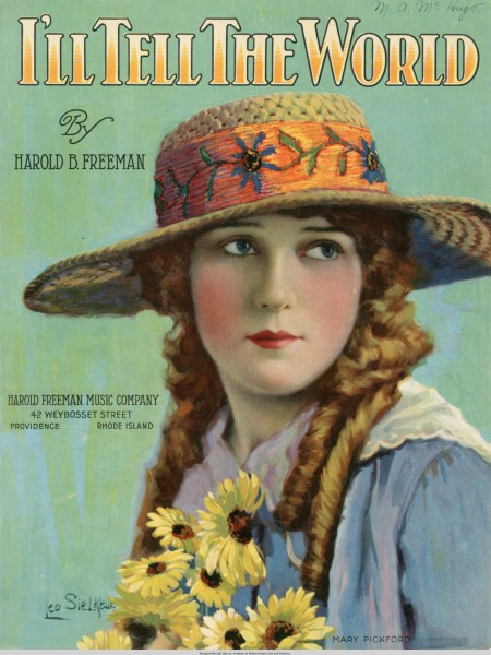 Sheet music cover - I'LL TELL THE WORLD - BUT I CAN'T TELL YOU (1919)