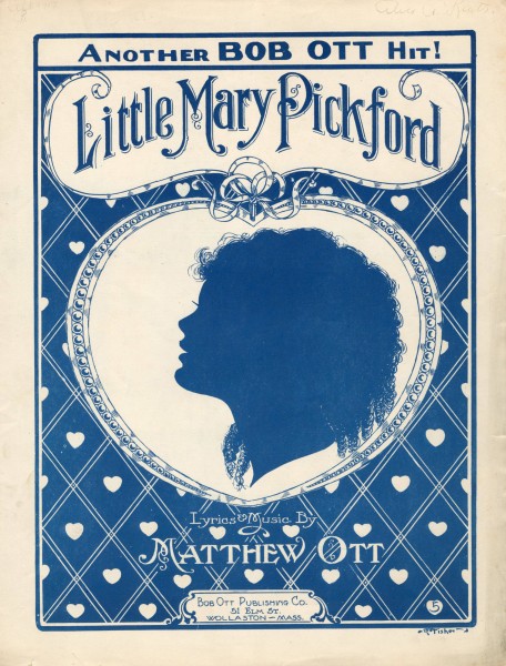 Sheet music cover - LITTLE MARY PICKFORD (1917)