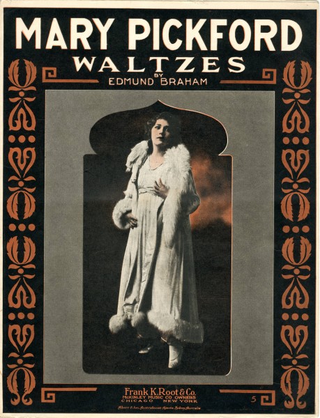 Sheet music cover - MARY PICKFORD - WALTZES (1917)