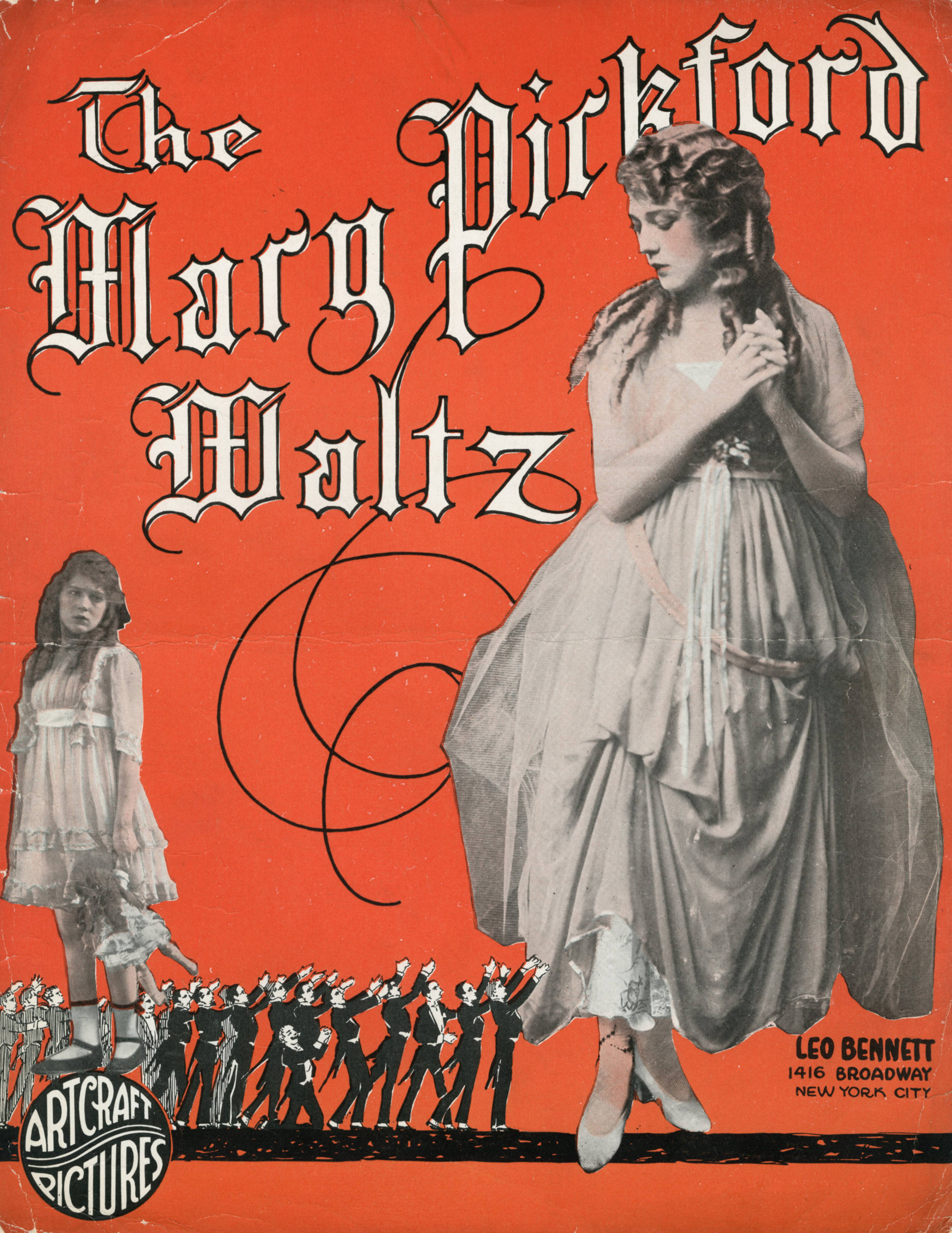 Sheet music cover - THE MARY PICKFORD WALTZ (1917)