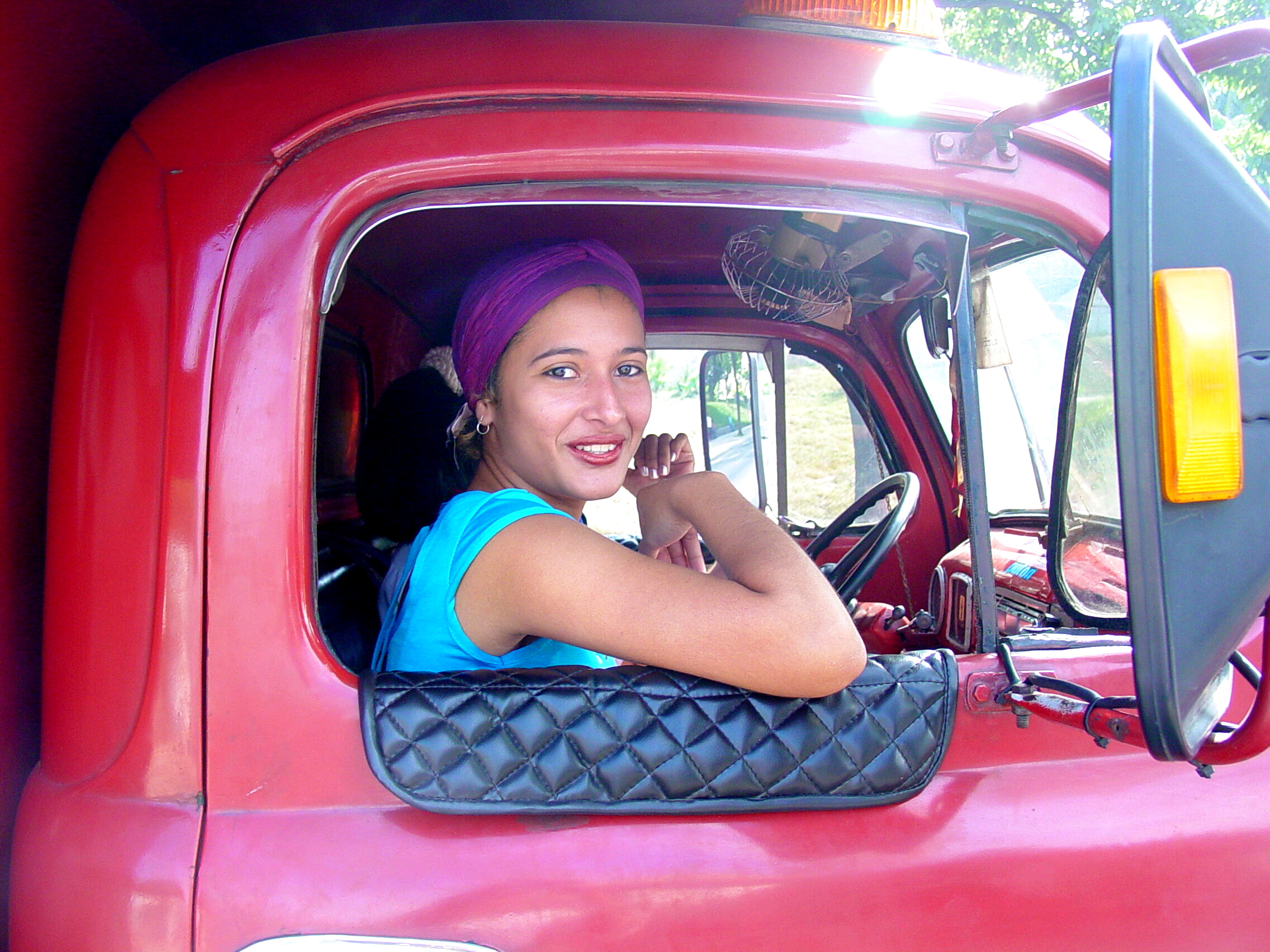 Woman in Truck Window - Holguin - Cuba