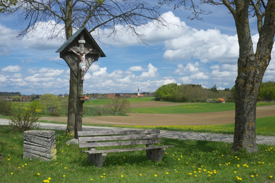 Haghenheim-Feldkreuz-Blick-auf-Hofstetten