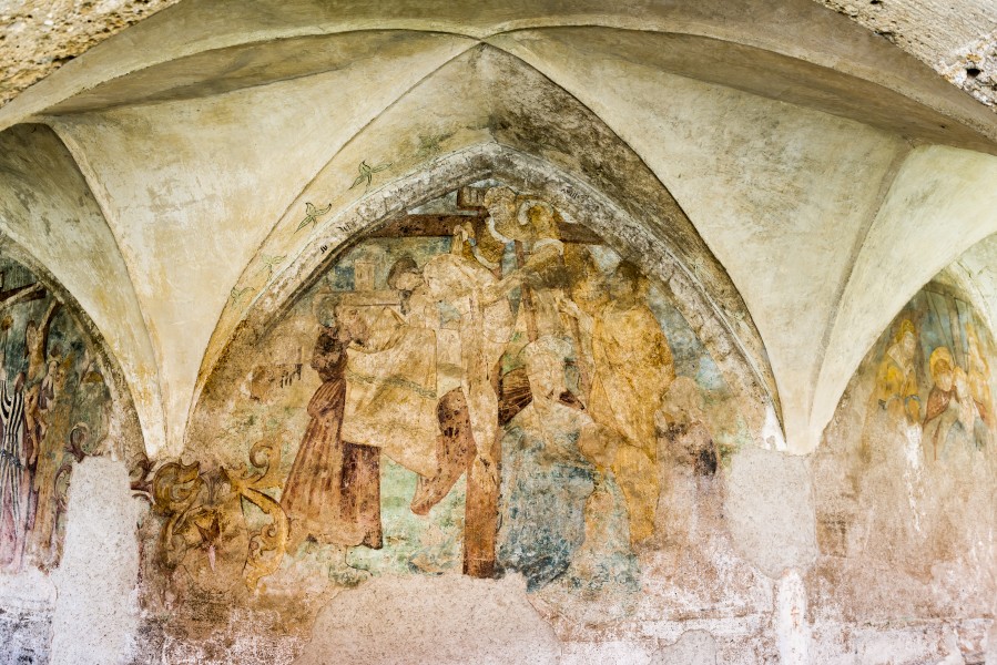 Maria Saal Domplatz 6 Karner Wandbild von 1521 Kreuzabnahme 03072017 0068