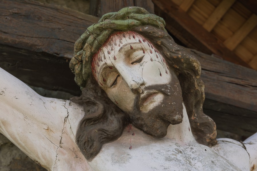 Steindorf am Ossiacher See Tiffen Friedhof Kruzifix Portrait Christi 20042016 1646