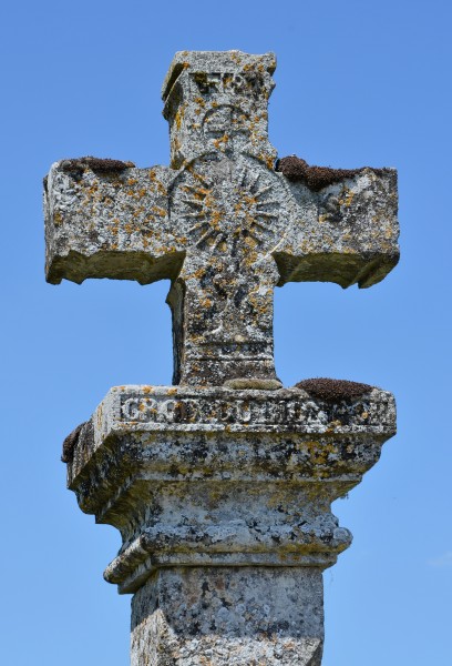 Villebois-Lavalette 16 Croix du Lion d'Or détail 2014