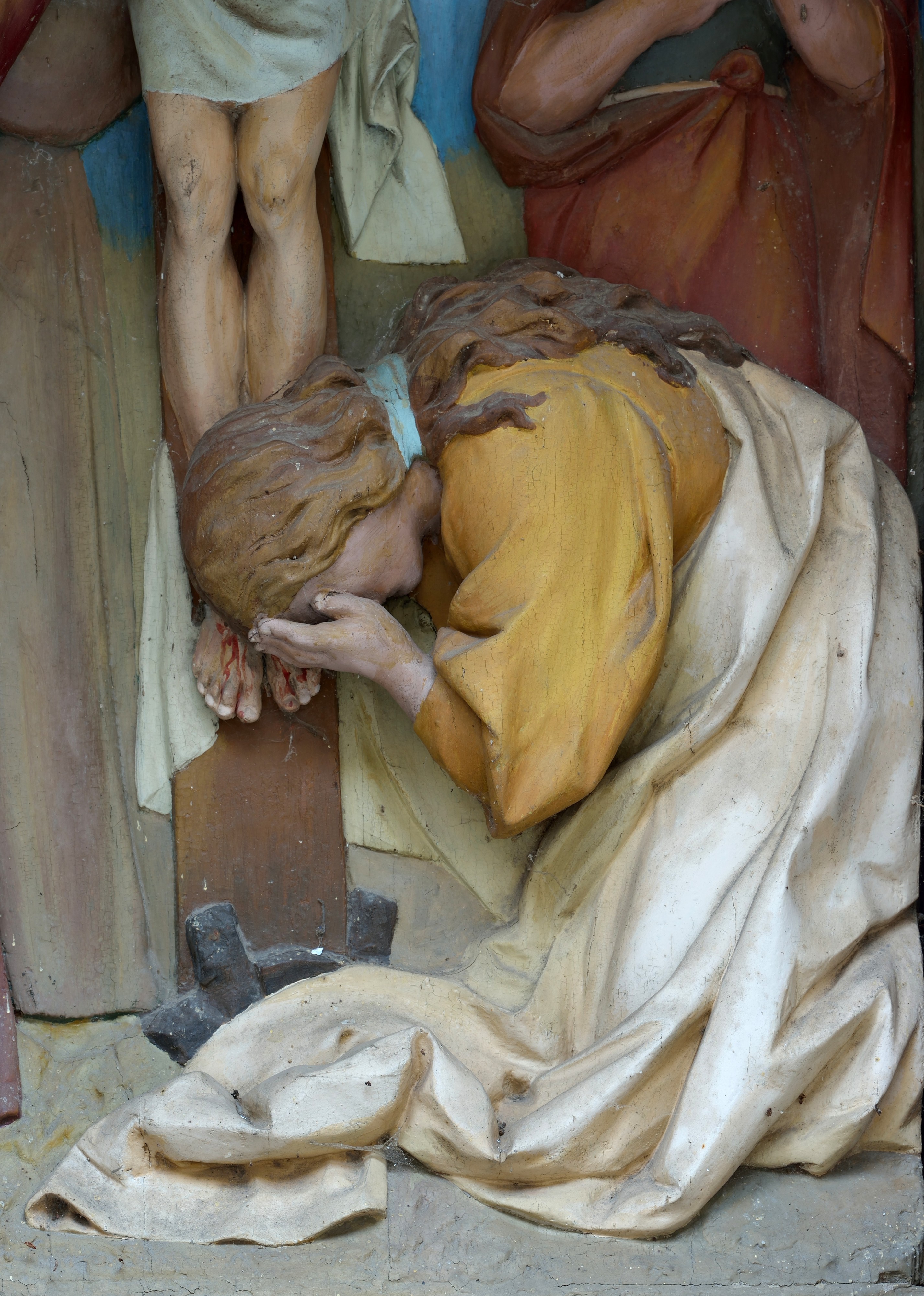 Twelfth station of the Cross Laghel detail Saint Magdalena