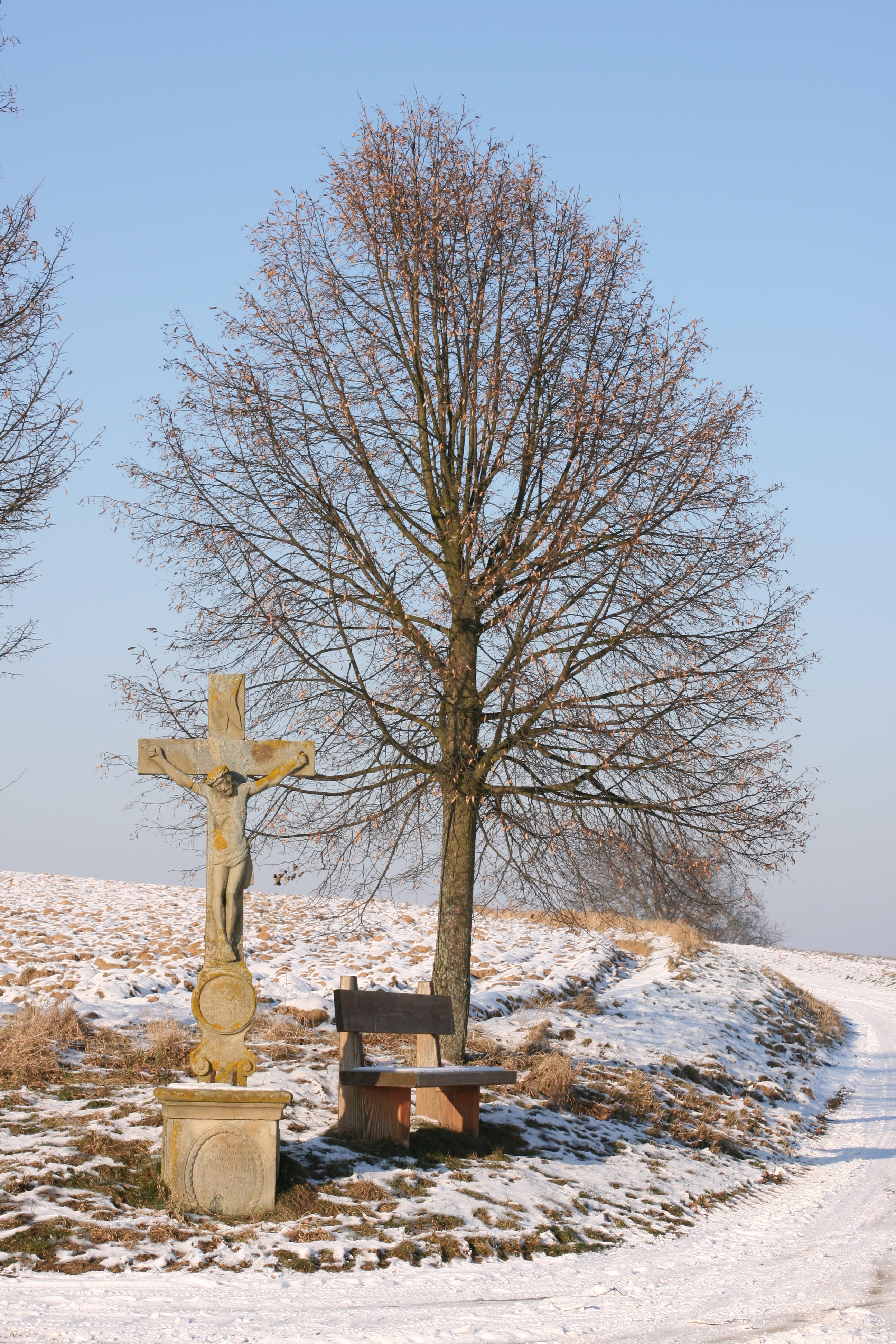 Wegkreuz Kirschberg Winter