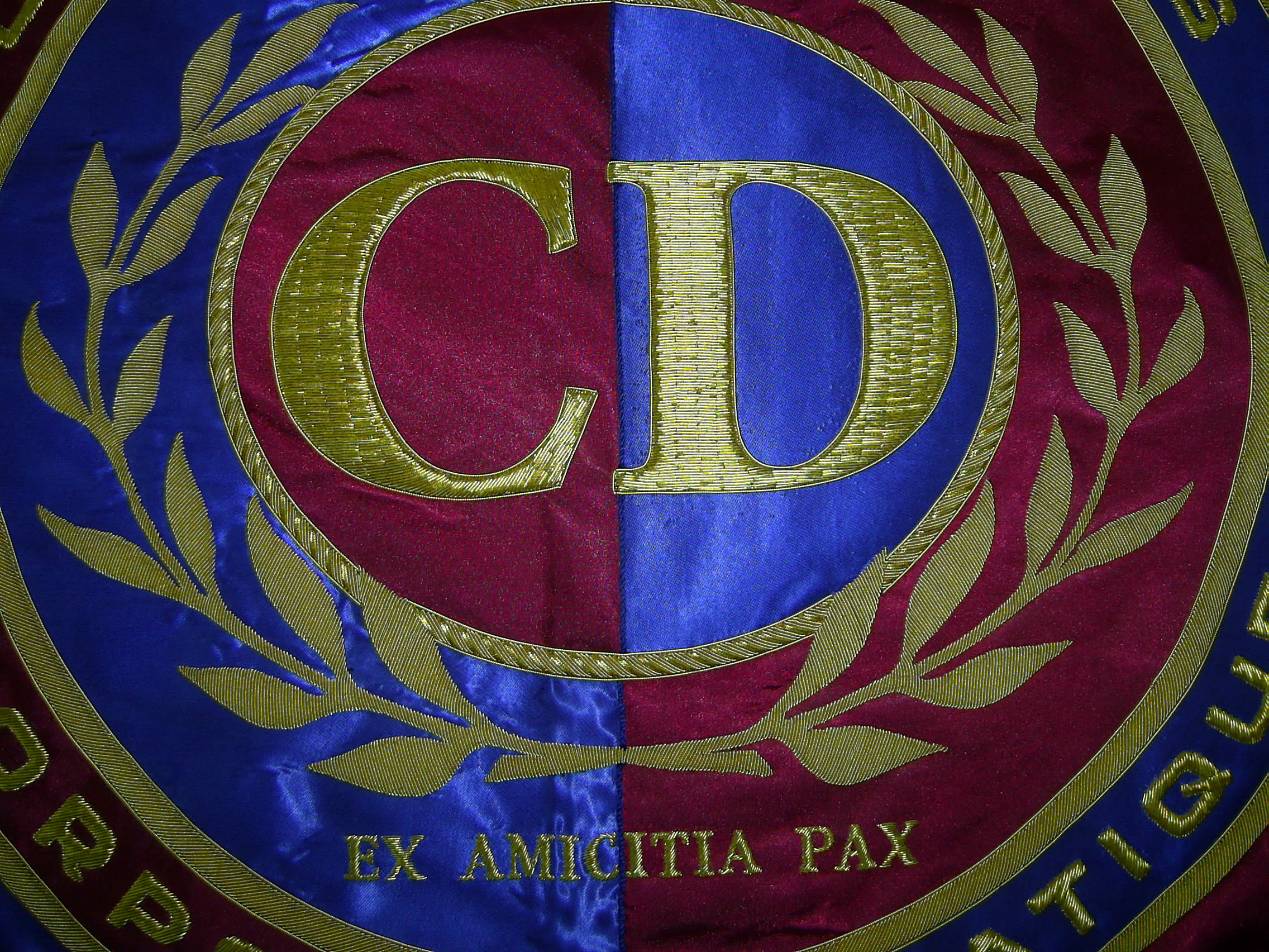 Emblem diplomatic corps flag closeup
