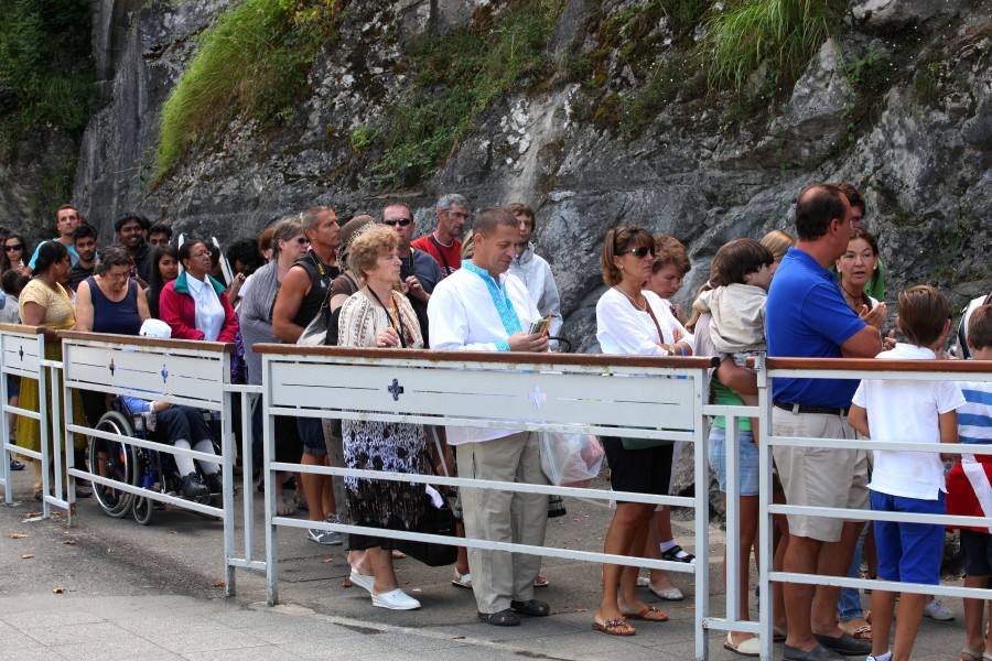 people in Lourdes, France, August 2013, picture 20