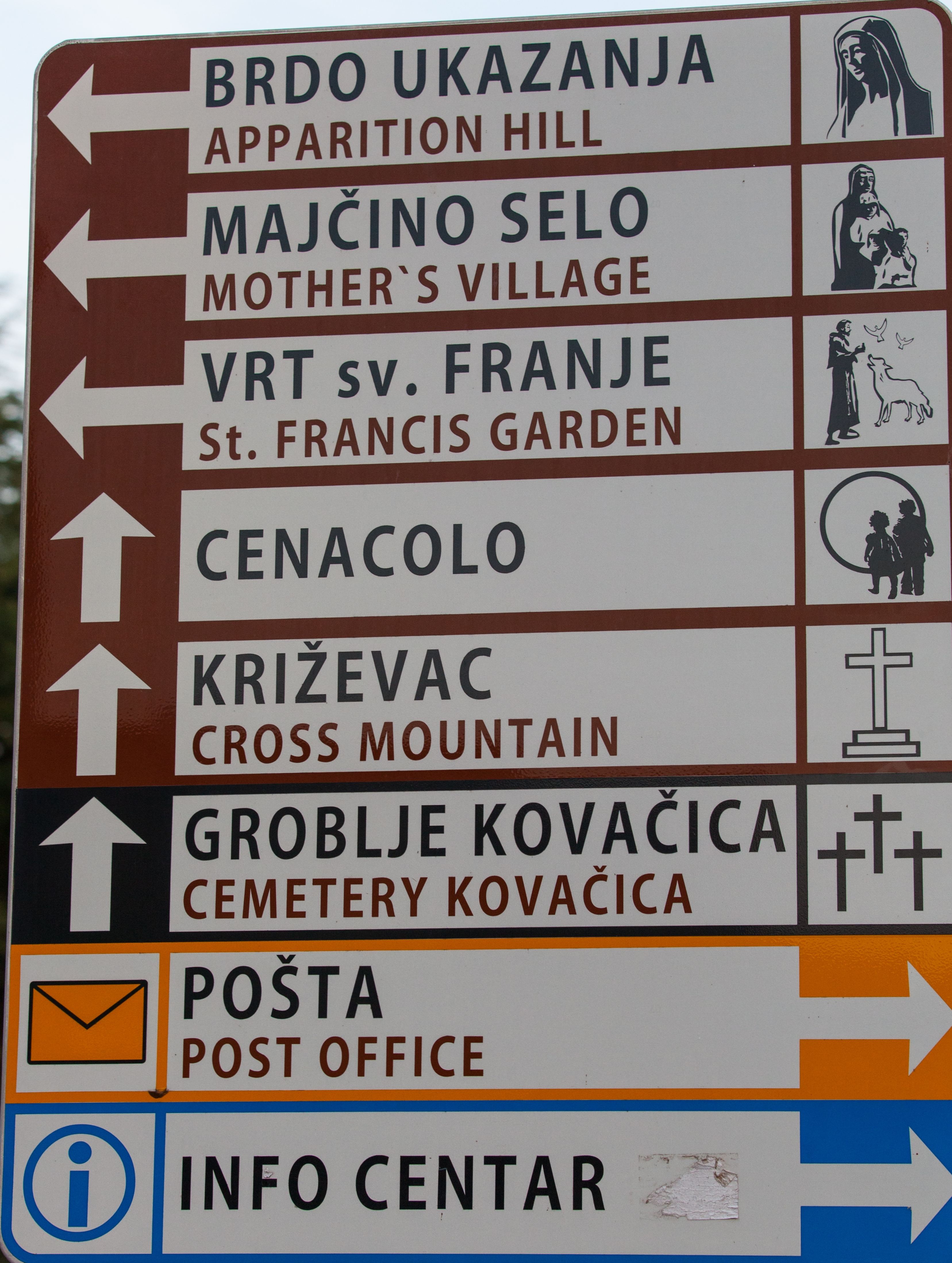 direction signs in Medjugorje, Bosnia, July 2014, picture 3