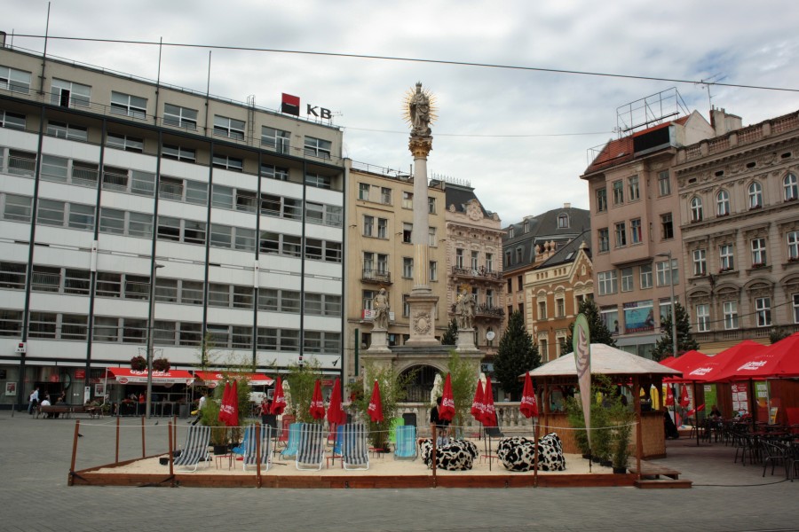 Brno, nám. Svobody, pláž (2012)
