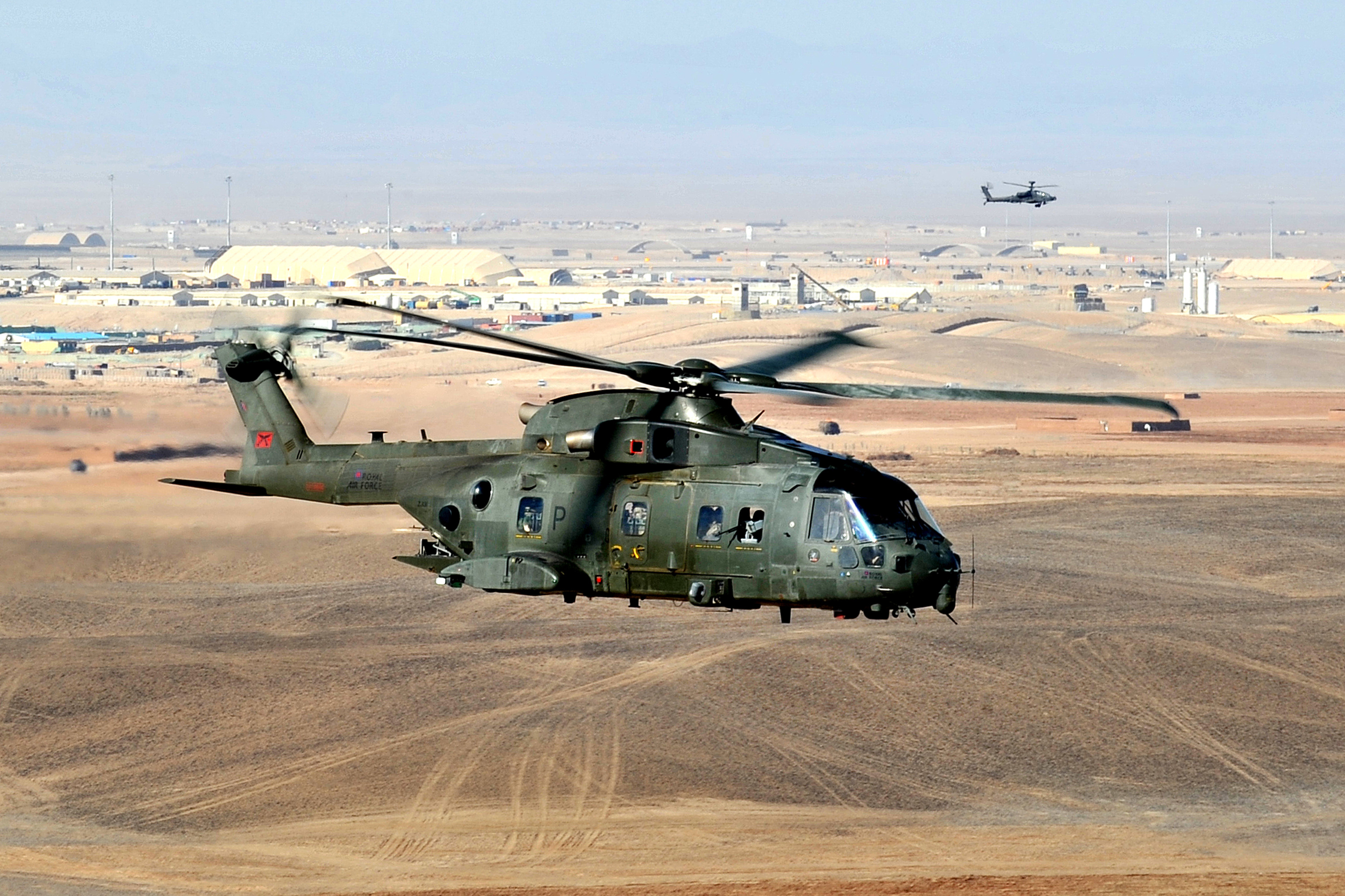 A Royal Air Force Merlin Helicopter Over Afghanistan MOD 45153503