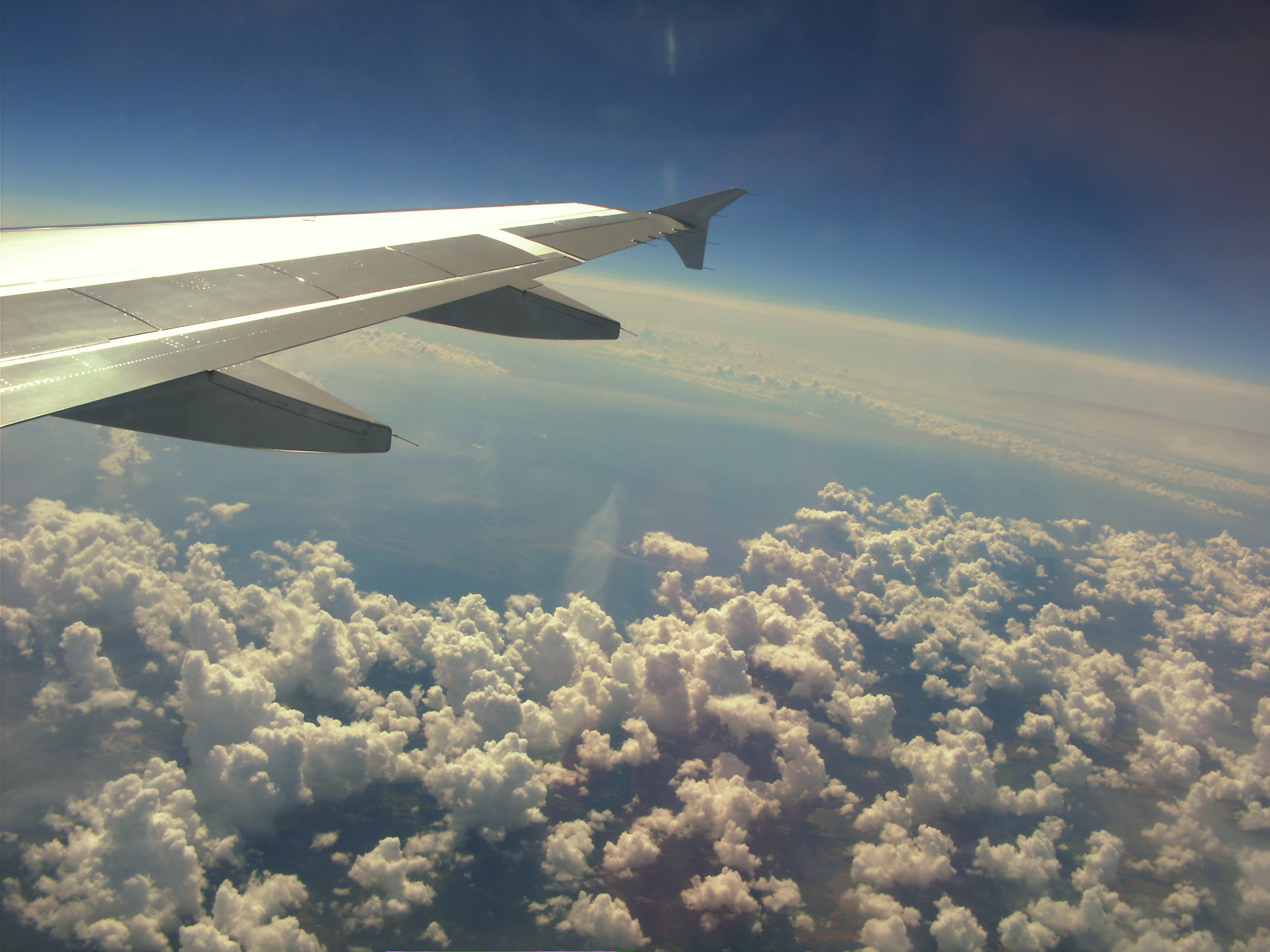 Blick aus flugzeug