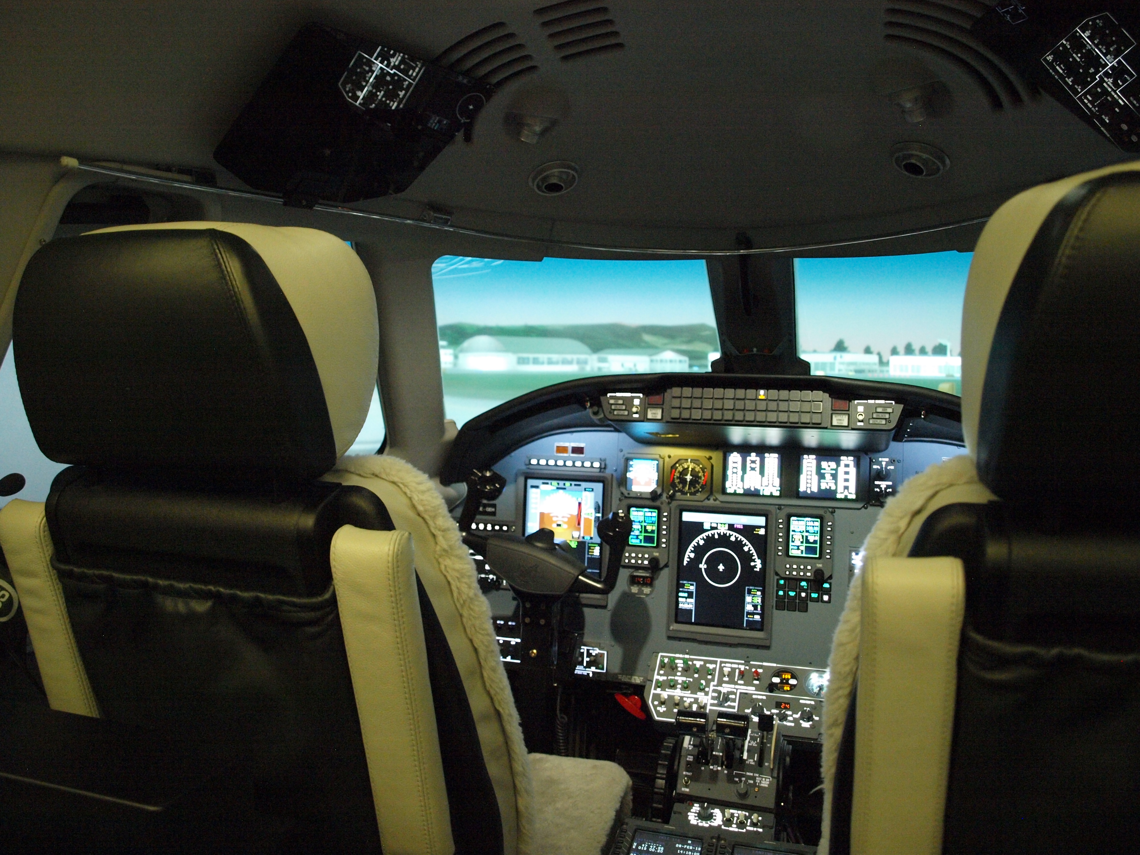 Cessna Citation XLS Simulator Cockpit view