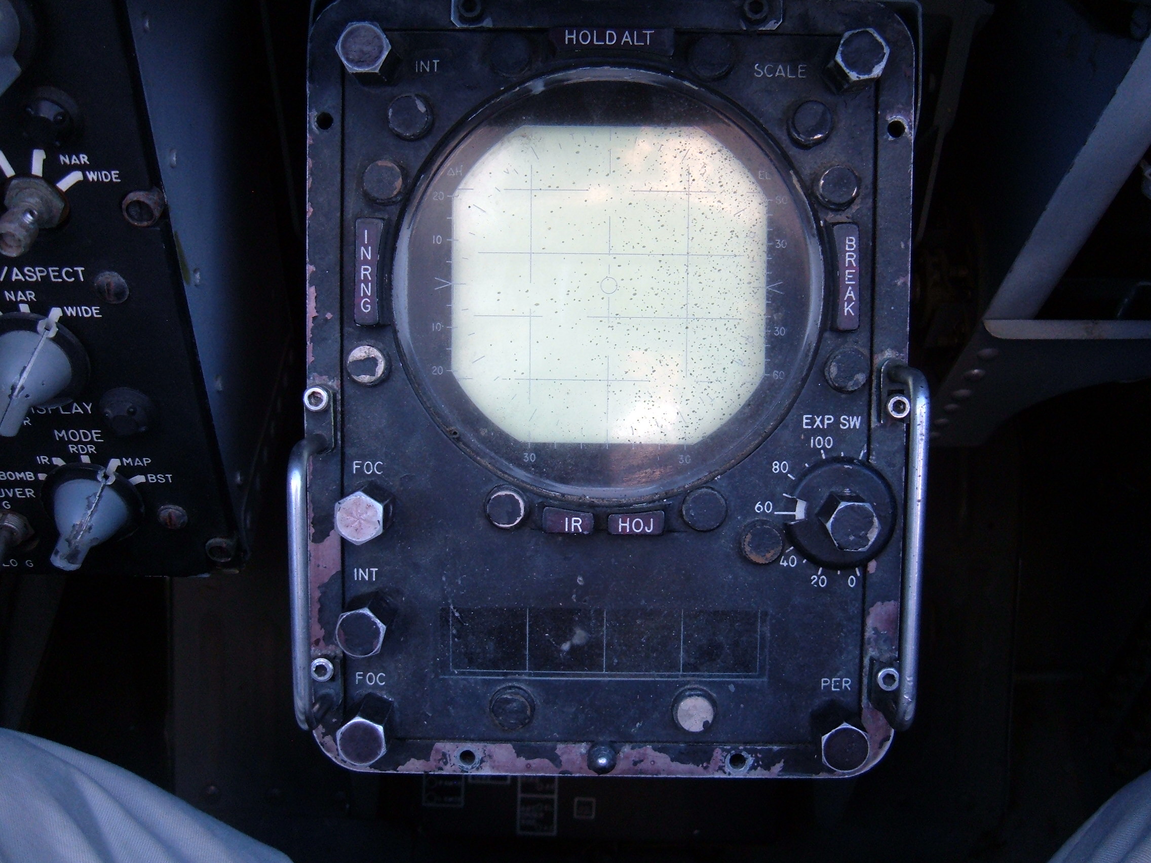 F-4N cockpit simulator RIO's radar screen