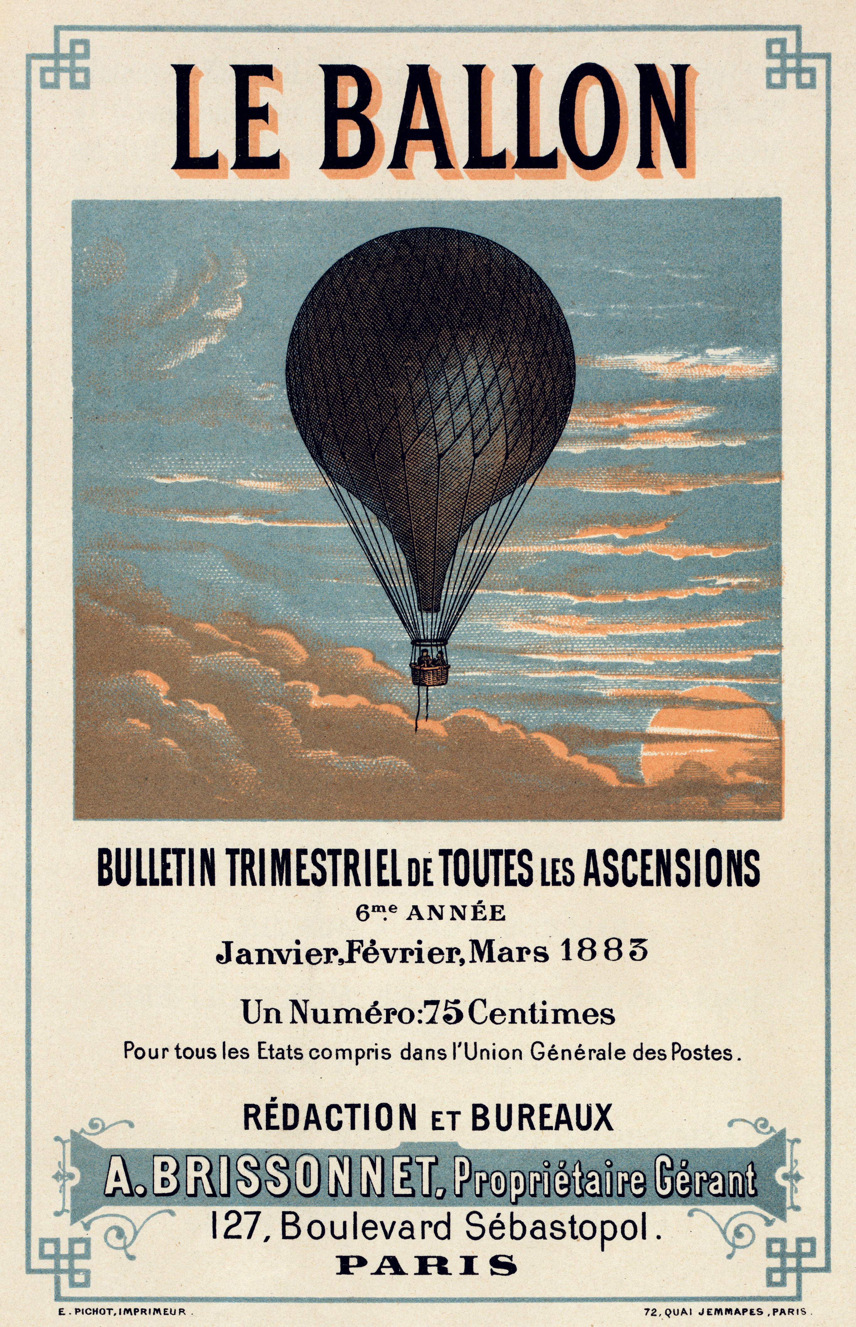 Flickr - …trialsanderrors - Le Ballon, advertising for French aeronautical journal, ca. 1883