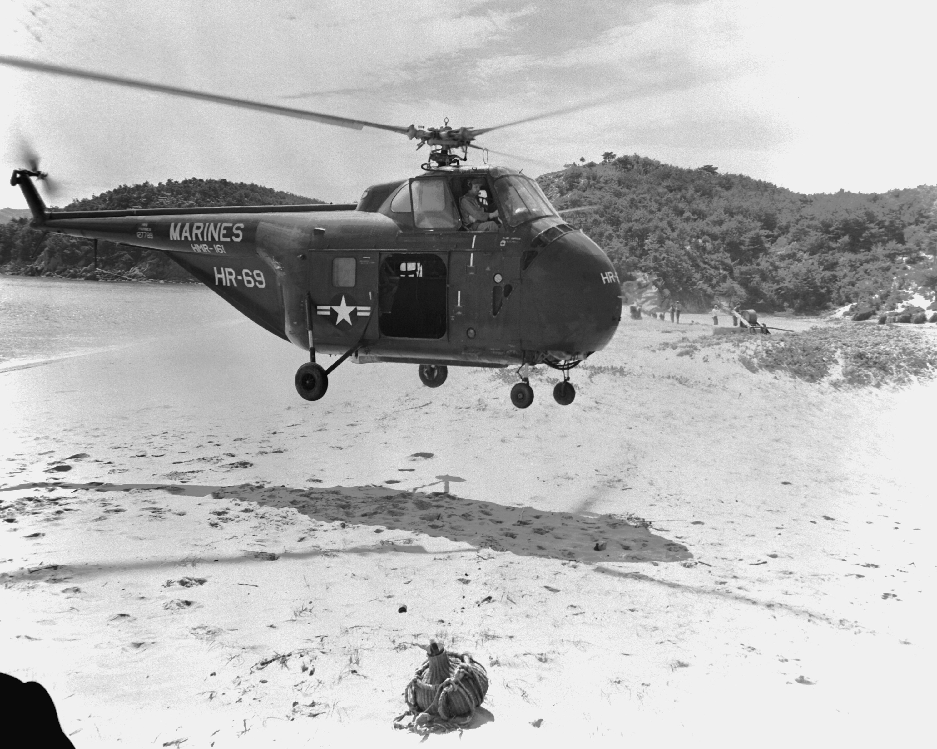 HRS-1 over Inchon beach Korea 1952