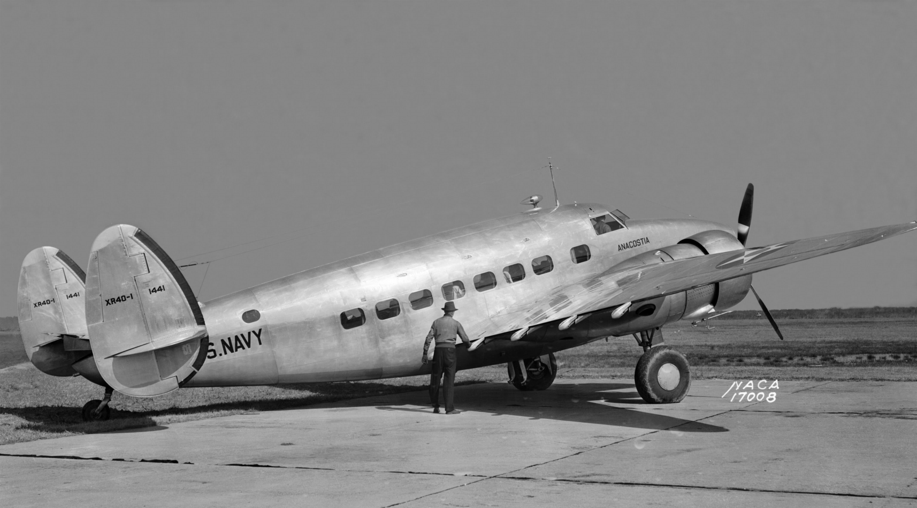 Lockheed XR4O-1 at NACA Langley 1938