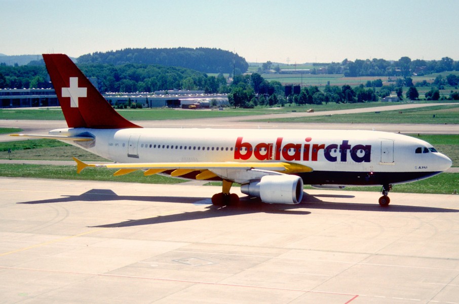 34bu - Balair CTA Airbus A310-325ET; HB-IPL@ZRH;07.08.1998 (5256729031)
