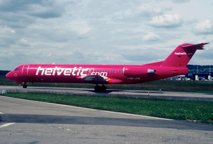 359ac - Helvetic Airways Fokker 100, HB-JVB@ZRH,08.06.2005 - Flickr - Aero Icarus