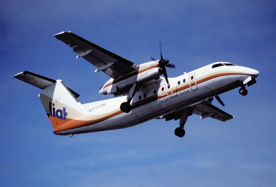 49ag - LIAT DHC-8-102 Dash 8; V2-LCW@SXM;4.2.1999 (5410517270)