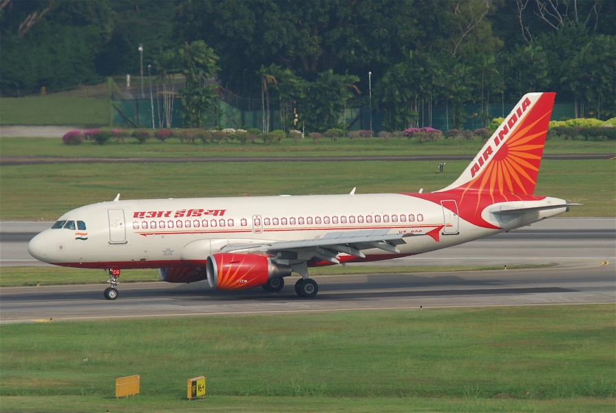 Air India Airbus A319-112; VT-SCG@SIN;07.08.2011 617dt (6068898159)