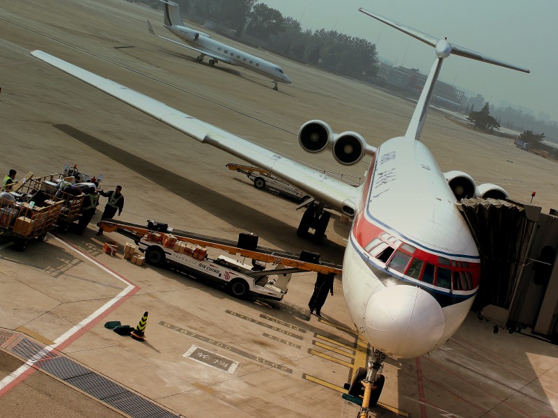 AIR KORYO FLIGHT JS152 IL62M P881 AT BEIJING CAPITAL AIRPORT CHINA ABOUT TO DEPART FOR PYONYANG DPR KOREA OCT 2012 (8162338577)