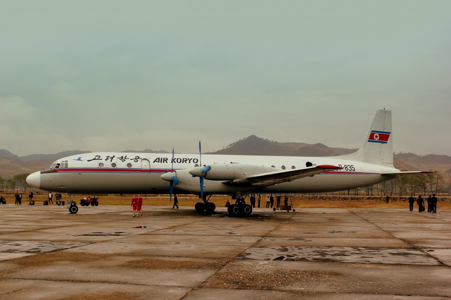 AIR KORYO IL18 P835 AT ORANG MOUNT CHILBO AIRPORT DPR KOREA AFTER OPERATING FLIGHT JS5205 FROM PYONGYANG SUNAN AIRPORT OCT 2012 (8150471340)