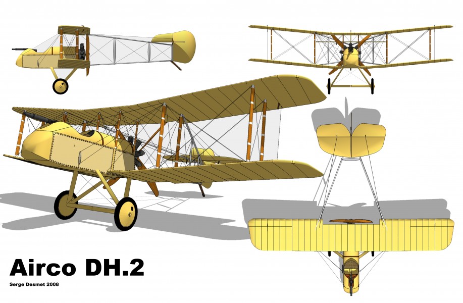 Airco DH-2 3 vues