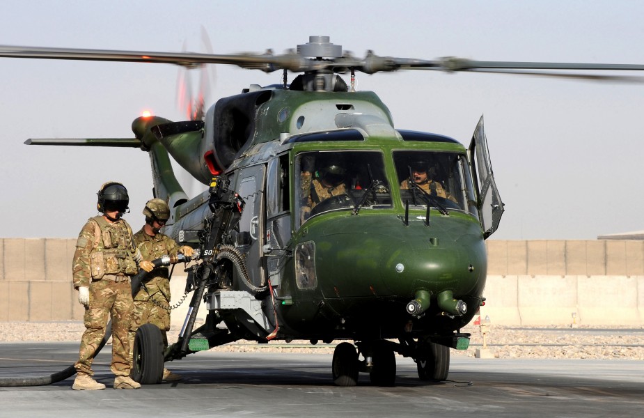 Army Air Corps Lynx Mk9A Helicopter Refuelling at Camp Bastion, Afghanistan MOD 45153332