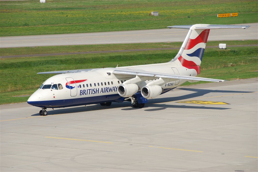 British Airways Avro RJ 100; G-BZAU@ZRH;20.08.2009 551bq (4327873268)